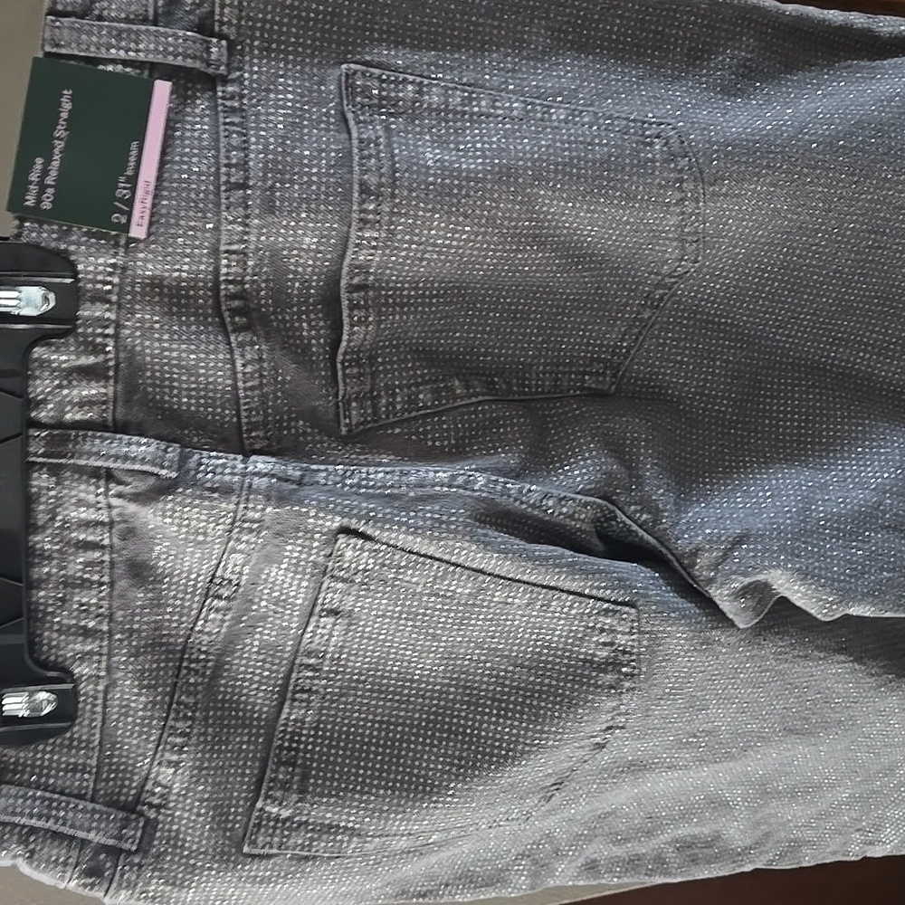 Women Bling Gray Mid-Rise 90's Relaxed Straight Jeans Wild Fable Denim - Picture 6 of 17